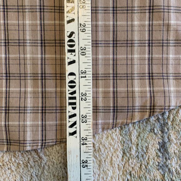 Wrangler Riggs Workwear Shirt Men's XL Tan Plaid Long Sleeve - Picture 9 of 14